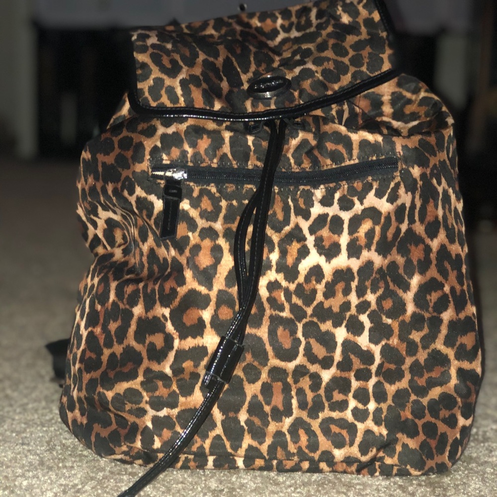 Cheetah print coach backpack
